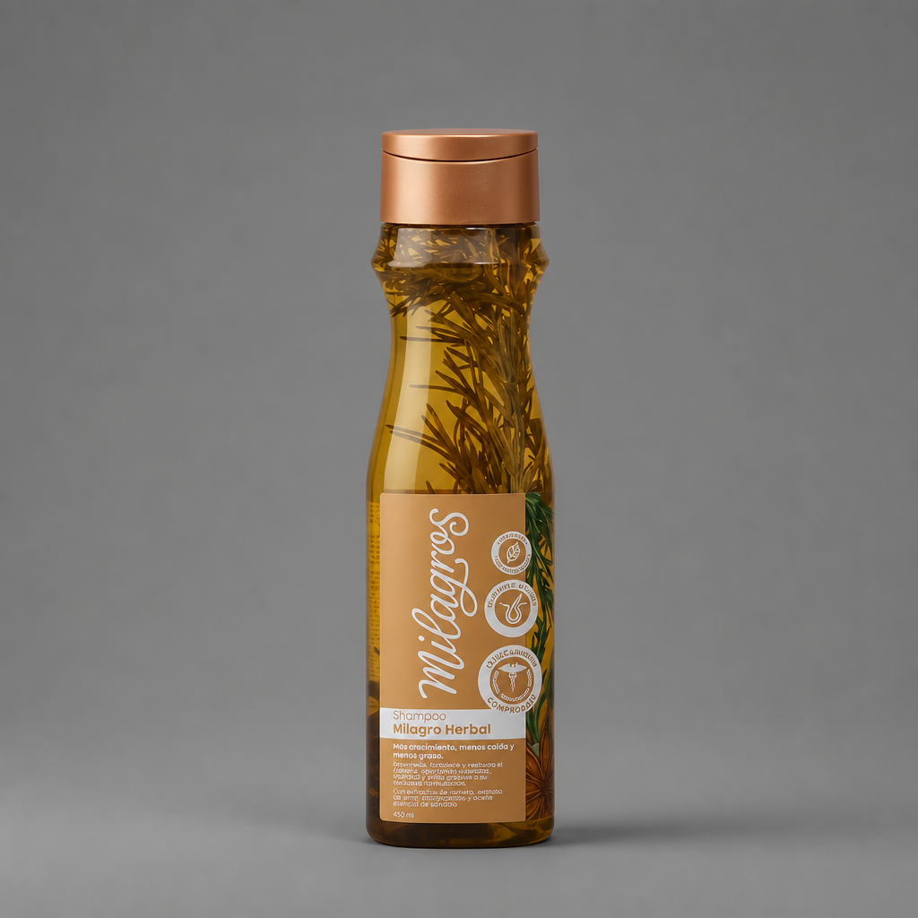 Shampoo Milagro Herbal (con romero y jengibre)