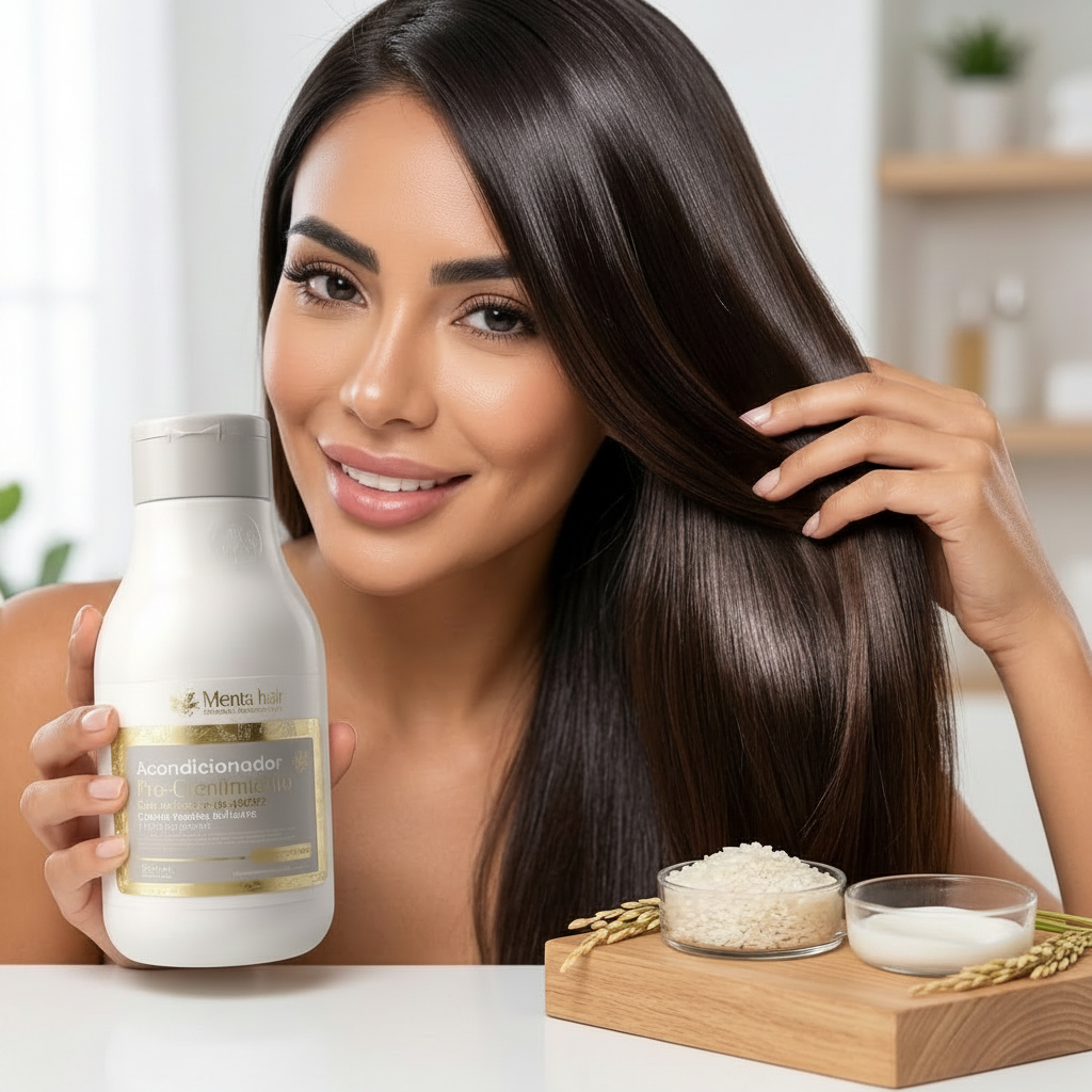 Acondicionador pro-crecimiento con extracto de arroz
